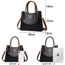 Lade das Bild in den Galerie-Viewer, Leather Casual Crossbody Bags for Women 2020 Ladies Luxury Designer Tote Handbag Top-Handle High Quality Shoulder Bag Sac A Main DSers

