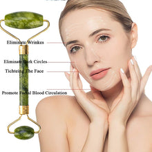 Lade das Bild in den Galerie-Viewer, Massage Roller For Face and Body Jade Stone Natural Scraper DSers
