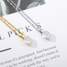 Load image into Gallery viewer, Goth Heart Necklace For Women Lovers Gold Stainless Steel Chain Chocker Female Pendant Necklace Cute Zircon Heart Jewlery 2021 OMG Shop Zone

