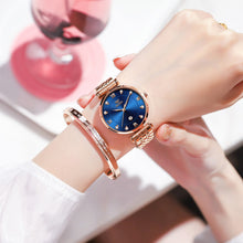 Lade das Bild in den Galerie-Viewer, Luxury Crystal Women Bracelet Watches Top Brand Fashion Diamond Ladies Quartz Watch Steel Female Wristwatch Montre Femme Relogio OMG Shop Zone
