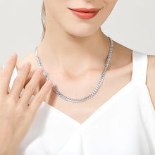 Load image into Gallery viewer, DOTEFFIL 925 Sterling Silver 6mm Full Sideways Necklace 18/20/24 Inch Chain For Woman Men Fashion Wedding Engagement Jewelry
