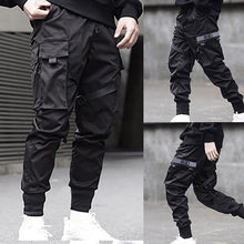 Load image into Gallery viewer, Black Hip Hop Cargo Pants Men Streetwear Fashion Cotton Joggers Sweatpants Casual Trousers Summer Harajuku Tide Clothing
