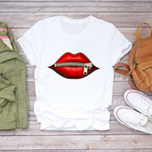 Load image into Gallery viewer, Dreamer Short Sleeve  Feather Fashion Print Ladies T-shirts Top DSers
