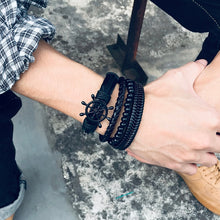 Load image into Gallery viewer, Handmade Recycled Imitation Braided Wrap Leather Bracelet 4Pcs/ Set DSers
