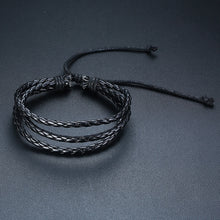 Load image into Gallery viewer, Handmade Recycled Imitation Braided Wrap Leather Bracelet 4Pcs/ Set DSers
