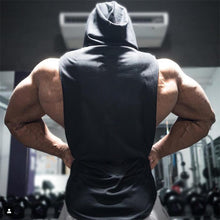 Load image into Gallery viewer, Brand Gyms Clothing Mens Bodybuilding Hooded Tank Top Cotton Sleeveless Vest Sweatshirt Fitness Workout Sportswear Tops Male DSers
