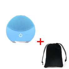 Lade das Bild in den Galerie-Viewer, Ultrasonic Silicone Electric Facial Cleansing Brush Sonic Face Cleanser Cleansing Skin Mini Washing Massager Brush Rechargeable DSers
