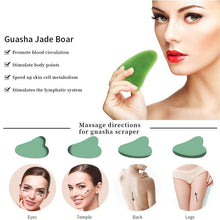 Lade das Bild in den Galerie-Viewer, Massage Roller For Face and Body Jade Stone Natural Scraper DSers
