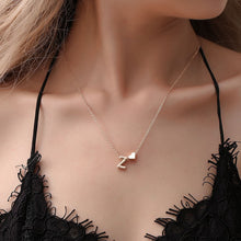 Lade das Bild in den Galerie-Viewer, Tiny Heart Dainty Initial Necklace Gold Silver Color Letter Name Choker Necklace Pendant For Women DSers
