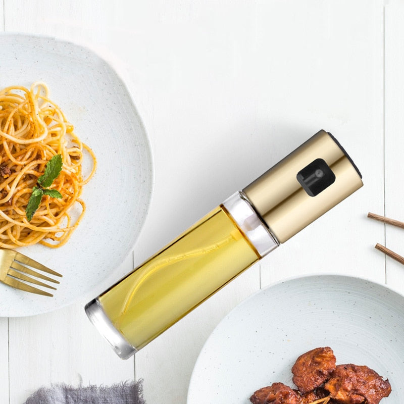 Kitchen Stainless Steel Olive Oil Sprayer Bottle Pump Oil Pot Leak-proof Grill BBQ Sprayer Oil Dispenser BBQ Cookware Tools DSers