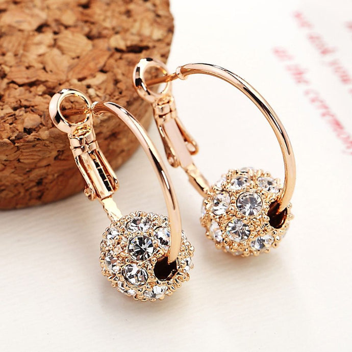 High Quality Earrings Rings With Crystal ball Round Pendant DSers