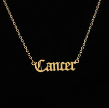 Load image into Gallery viewer, Constellation Zodiac Necklaces Jewelry for Women Antique Style Designed Letter Taurus Aries Necklaces Collier
