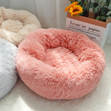 Lade das Bild in den Galerie-Viewer, Donut Pet Bed - Fluffy Calming Cat &amp; Dog Bed Long Plush  Hondenmand Round  Lounger Sleeping Bag Kennel Cat Puppy Sofa Bed House OMG Shop Zone

