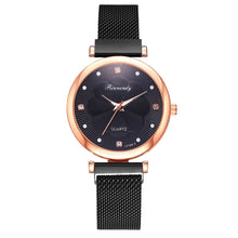 Load image into Gallery viewer, Fashion 5pcs Set Women Watches Luxury Magnet Buckle Flower Rhinestone Watch Ladies Quartz Wrist Watch Bracelet Set Reloj Mujer
