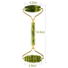 Lade das Bild in den Galerie-Viewer, Massage Roller For Face and Body Jade Stone Natural Scraper DSers
