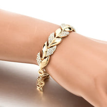 Lade das Bild in den Galerie-Viewer, Luxury Gold Leaves Bracelet with Rhinestone Bohemian Style for Women Girls- Chain, Bangle, Simple, Fashion, Elegant DSers
