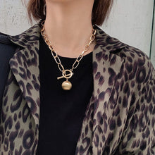 Lade das Bild in den Galerie-Viewer, Peri&#39;sBox Box Chain Toggle Clasp Gold Necklaces Mixed Linked Circle Necklaces for Women Minimalist Choker Necklace Hot Jewelry DSers
