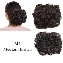 Lade das Bild in den Galerie-Viewer, S-noilite Synthetic LARGE Comb Clip In Curly Hair Extension Chignon Hair Pieces Women Updo Cover Hairpiece Extension Hair Bun OMG Shop Zone
