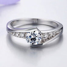 Load image into Gallery viewer, Free Sent Certificate 100% 925 Sterling Silver 0.75ct Lab Diamond Elegant Rings For Women DSers
