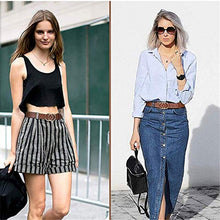 Lade das Bild in den Galerie-Viewer, New Designer Women Wide Black Red White Brown Leather Waist Belt Woman Double O Ring Belts for Dress Cinturones DSers
