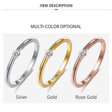 Load image into Gallery viewer, 925 Sterling Silver Inlaid With Cubic Zircon Customize Ring Simple Multi-color Female Hot Fine Jewelry Wedding Lover Gift DSers

