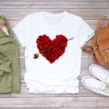 Load image into Gallery viewer, Dreamer Short Sleeve  Feather Fashion Print Ladies T-shirts Top DSers
