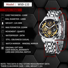 Lade das Bild in den Galerie-Viewer, New Fashion Men&#39;s Watch Stainless Steel Top Brand Luxury Waterproof Sports Chronograph Quartz Men&#39;s Relogio Masculino DSers
