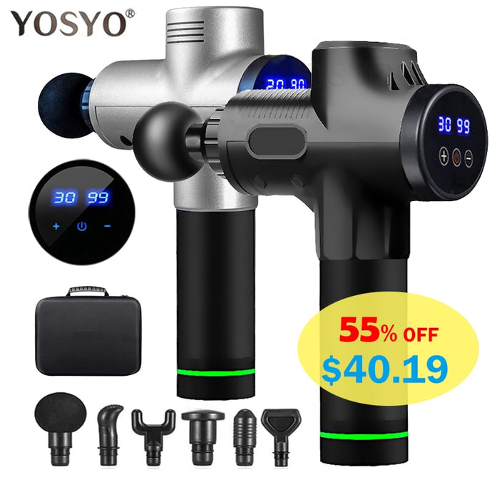 Deep Tissue Muscle Massage Gun Body Shoulder Back Neck Massager Exercising Athletes Relaxation Slimming Shaping Pain Relief DSers