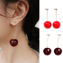 Load image into Gallery viewer, Cute Cherry Earrings New European and American Fruit Fashion Long Ear Lady Earrings DSers

