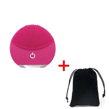 Lade das Bild in den Galerie-Viewer, Ultrasonic Silicone Electric Facial Cleansing Brush Sonic Face Cleanser Cleansing Skin Mini Washing Massager Brush Rechargeable DSers
