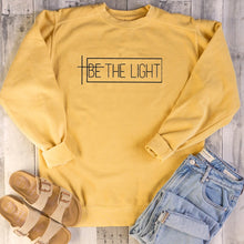 Load image into Gallery viewer, BE THE LIGHT Women Sweatshirt and Hoodies Pullover Crewneck Long Sleeved Harajuku Streetwear Faith Tumblr Christian Clothes Tops DSers
