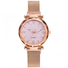 Lade das Bild in den Galerie-Viewer, Rose Gold Women Watch 2021 Top Brand Luxury Magnetic Starry Sky Lady Wrist Watch Mesh Female Clock For Dropship relogio feminino DSers
