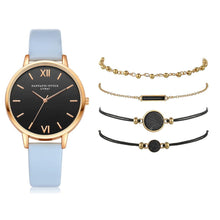 Lade das Bild in den Galerie-Viewer, Watch Set Women 5pcs Woman Quartz Wristwatch Leather Ladies Bracelet Luxury Watch Casual Relogio Femenino Gift For Girlfriend
