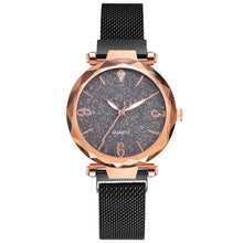 Lade das Bild in den Galerie-Viewer, Rose Gold Women Watch 2021 Top Brand Luxury Magnetic Starry Sky Lady Wrist Watch Mesh Female Clock For Dropship relogio feminino DSers
