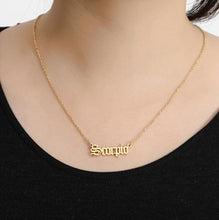 Load image into Gallery viewer, Constellation Zodiac Necklaces Jewelry for Women Antique Style Designed Letter Taurus Aries Necklaces Collier
