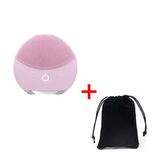 Lade das Bild in den Galerie-Viewer, Ultrasonic Silicone Electric Facial Cleansing Brush Sonic Face Cleanser Cleansing Skin Mini Washing Massager Brush Rechargeable DSers

