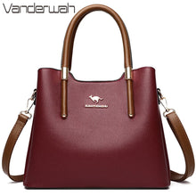 Lade das Bild in den Galerie-Viewer, Leather Casual Crossbody Bags for Women 2020 Ladies Luxury Designer Tote Handbag Top-Handle High Quality Shoulder Bag Sac A Main DSers
