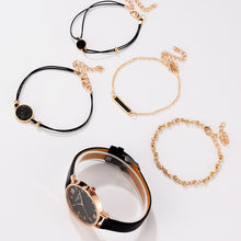 Lade das Bild in den Galerie-Viewer, Watch Set Women 5pcs Woman Quartz Wristwatch Leather Ladies Bracelet Luxury Watch Casual Relogio Femenino Gift For Girlfriend
