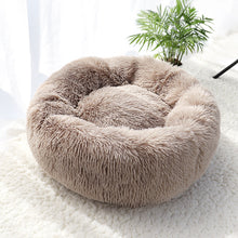 Lade das Bild in den Galerie-Viewer, Donut Pet Bed - Fluffy Calming Cat &amp; Dog Bed Long Plush  Hondenmand Round  Lounger Sleeping Bag Kennel Cat Puppy Sofa Bed House OMG Shop Zone
