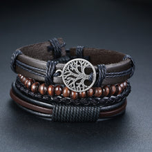 Load image into Gallery viewer, Handmade Recycled Imitation Braided Wrap Leather Bracelet 4Pcs/ Set DSers

