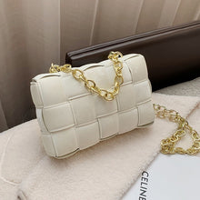 Lade das Bild in den Galerie-Viewer, Women Crossbody Bag Weave Flap Bags For Women 2020 Quality Leather Thick Chain Shoulder Messenger Bags Female Handbag And Purse
