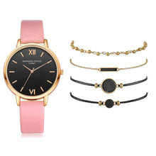 Lade das Bild in den Galerie-Viewer, Watch Set Women 5pcs Woman Quartz Wristwatch Leather Ladies Bracelet Luxury Watch Casual Relogio Femenino Gift For Girlfriend
