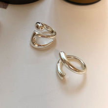 Lade das Bild in den Galerie-Viewer, Creative Fashion Hollow Irregular Geometric Minimalist adjustable 925 Sterling Silver Rings for Women DSers

