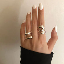 Lade das Bild in den Galerie-Viewer, Creative Fashion Hollow Irregular Geometric Minimalist adjustable 925 Sterling Silver Rings for Women DSers
