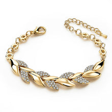 Lade das Bild in den Galerie-Viewer, Luxury Gold Leaves Bracelet with Rhinestone Bohemian Style for Women Girls- Chain, Bangle, Simple, Fashion, Elegant DSers
