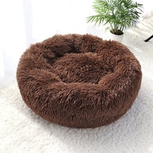 Lade das Bild in den Galerie-Viewer, Donut Pet Bed - Fluffy Calming Cat &amp; Dog Bed Long Plush  Hondenmand Round  Lounger Sleeping Bag Kennel Cat Puppy Sofa Bed House OMG Shop Zone

