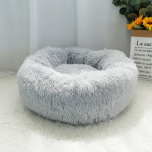 Lade das Bild in den Galerie-Viewer, Donut Pet Bed - Fluffy Calming Cat &amp; Dog Bed Long Plush  Hondenmand Round  Lounger Sleeping Bag Kennel Cat Puppy Sofa Bed House OMG Shop Zone
