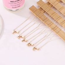 Lade das Bild in den Galerie-Viewer, Tiny Heart Dainty Initial Necklace Gold Silver Color Letter Name Choker Necklace Pendant For Women DSers
