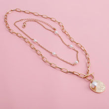 Load image into Gallery viewer, Gothic Baroque Pearl Coin Pendant Choker Necklace for Women Wedding Punk Bead Lariat Gold Color Long Chain Necklace Jewelry Gift
