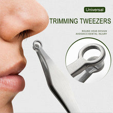 Lade das Bild in den Galerie-Viewer, Universal Nose Hair Trimming Tweezers Round Tip Eyebrow Tweezer Perfectly Stainless Steel Nose Hair Removal Tweezers
